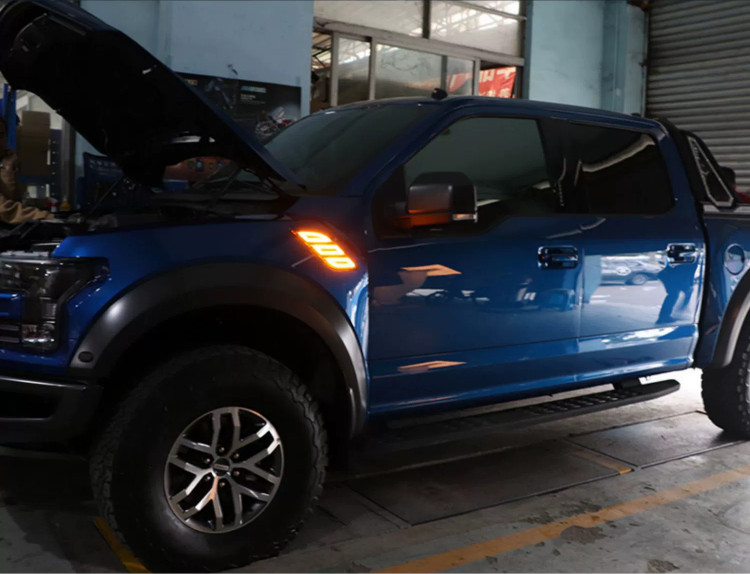 For Ford F150 F-150 RAPTOR 2017-2020 Car body front Side DRL LED Light Sets 2pcs