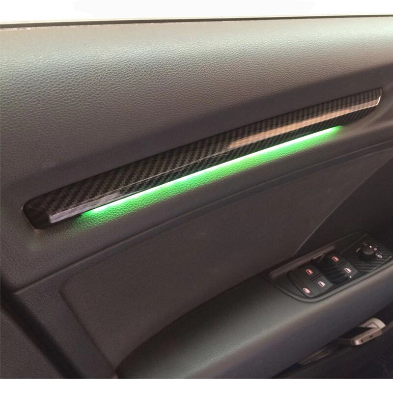 For Audi A3 S3 8V 2014-2019 car door LED Lampshade Decoration Carbon Fiber Color