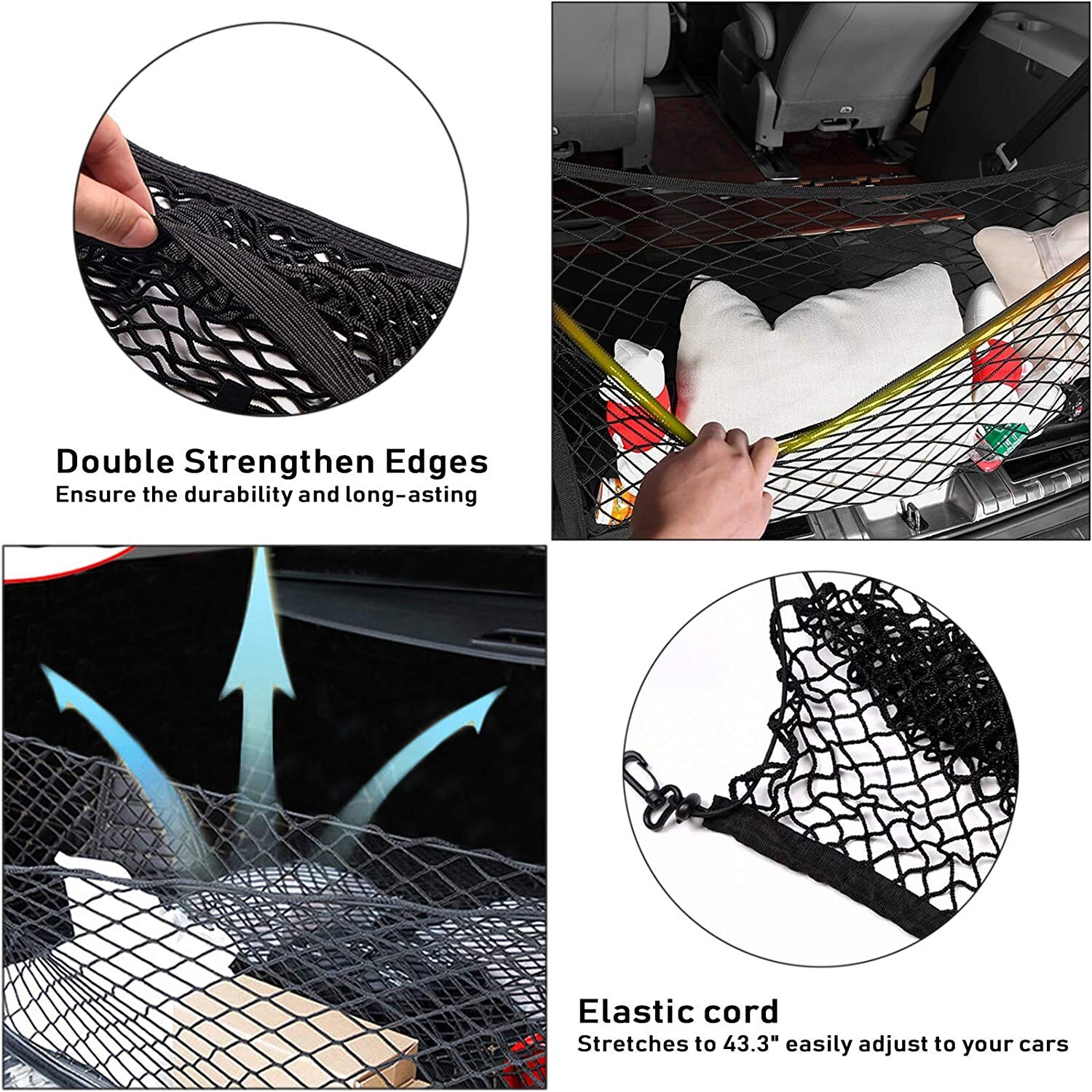 Rear Trunk Envelope Style Mesh Cargo Net for CHEVY TRAVERSE 2018-2022 Brand New