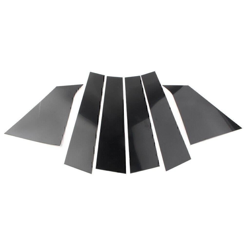 6Pcs L+R Door Trim Pillar Posts Black Piano Cover For Chevrolet Malibu 16-23