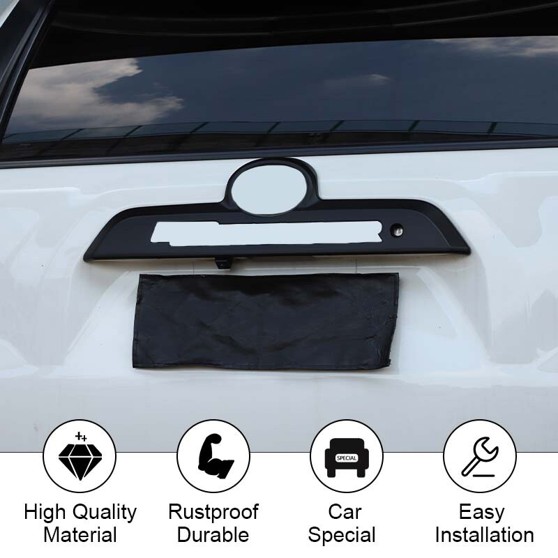 Matte Black Rear Trunk Tailgate Handle Decor Cover Trim Bezels For 4Runner 2010+