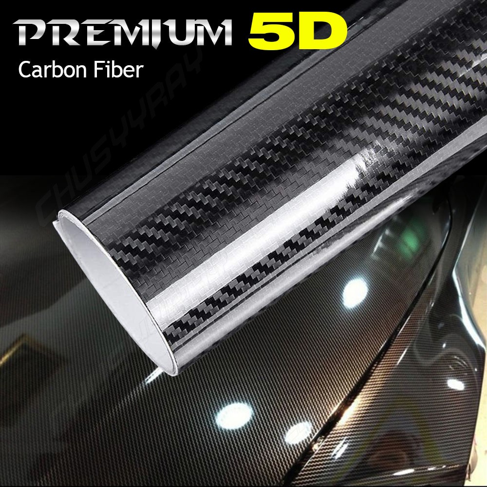 Premium Fibra De Carbono For Car Vinilo Para Autos Carros Negro 30*152 cm 7D