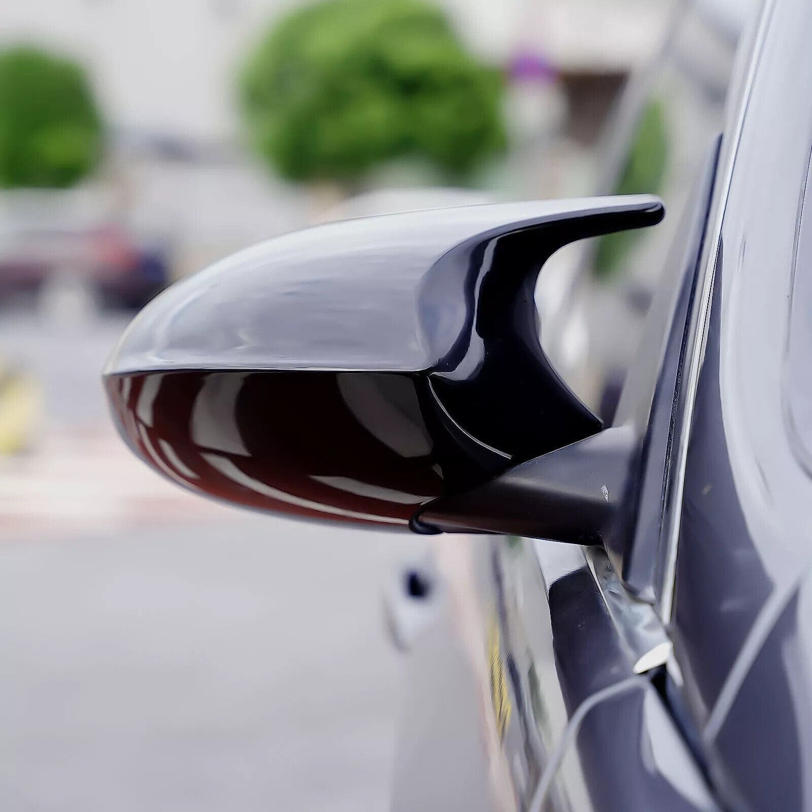 For 2005-2008 BMW E90 E91 328i 335i Pre-LCI Gloss Black Side Mirror Cover Cap US
