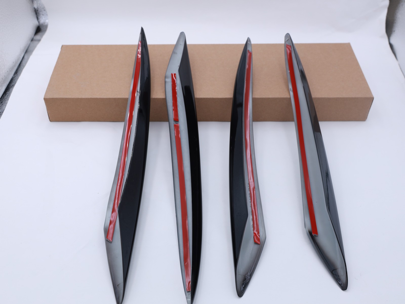 Black Front Bumper Lip Splitter Fog Light Trim for Benz E-Class W213 16-20