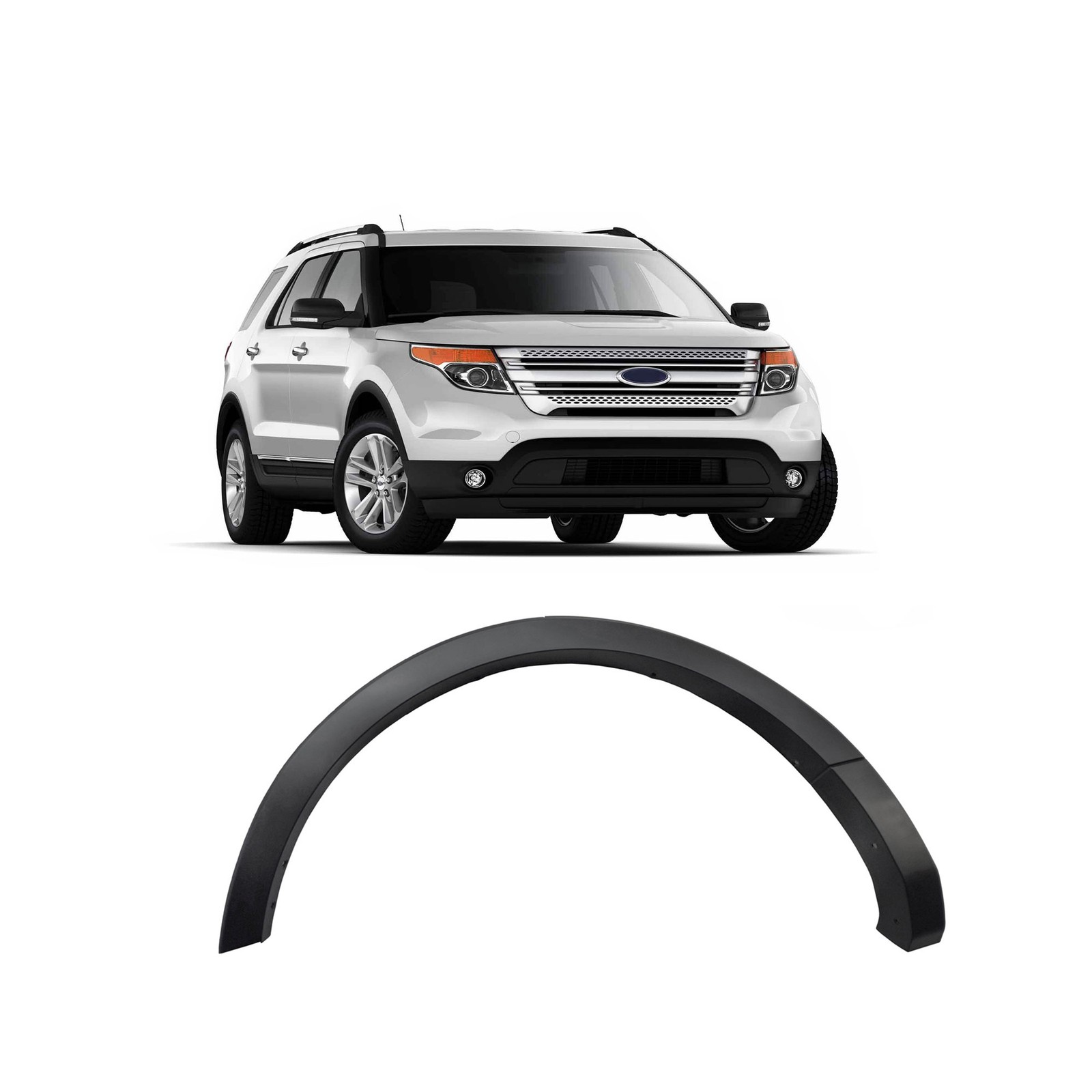 Rear RH Wheel Arch Trim Wheel Opening Molding For 11-19 Ford Explorer FO1791114