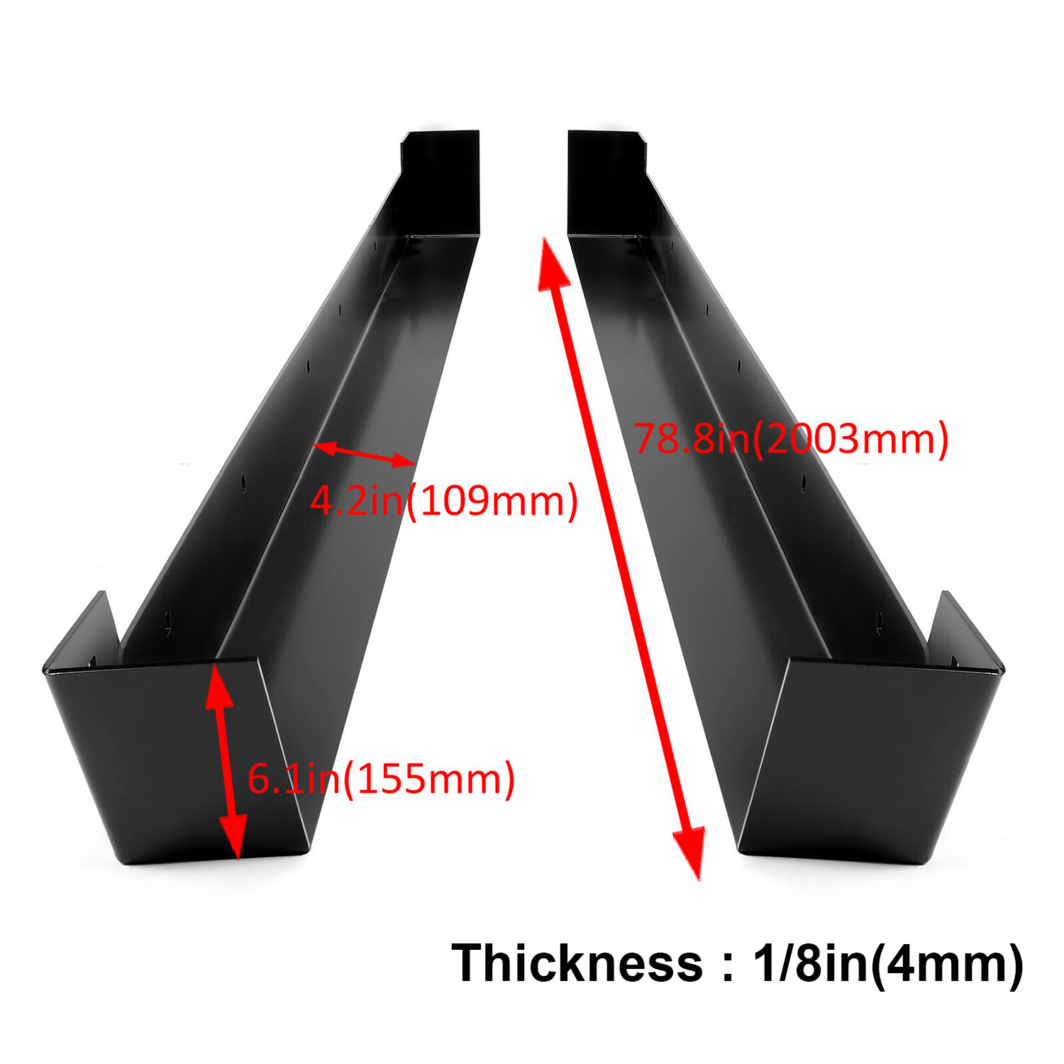 For M998, M1038, M1123, M10 MVEE M998 HUMMER H1 Jack Rails Rock Sliders