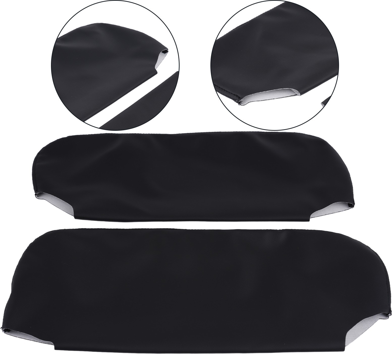 Brand New Sun Visor Cover Leather Cover Black Front Microfiber Leather