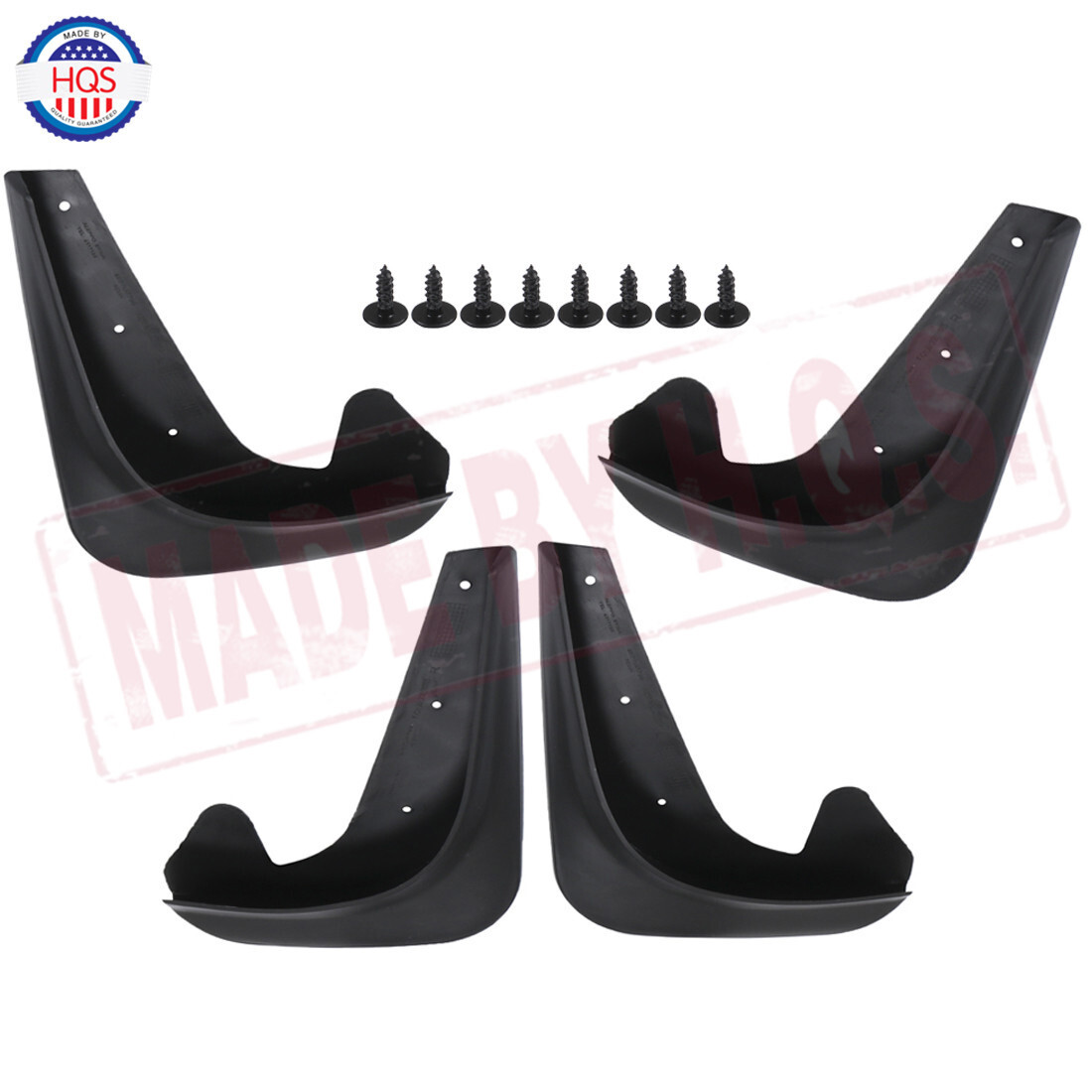 4 Piece Front & Rear Fender EVA Plastic Wearing Mud Flaps Splash Guards For Car