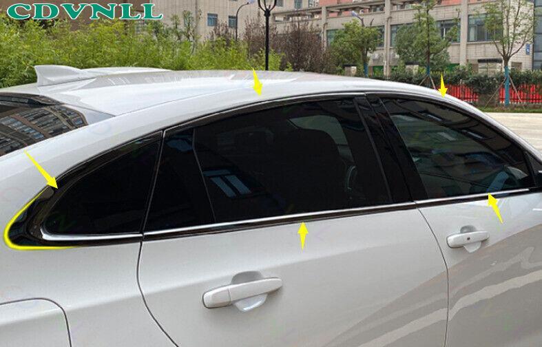 For Chevy Malibu 2016-2024 Black Steel Car Window Sill Molding Strip Stiker Trim