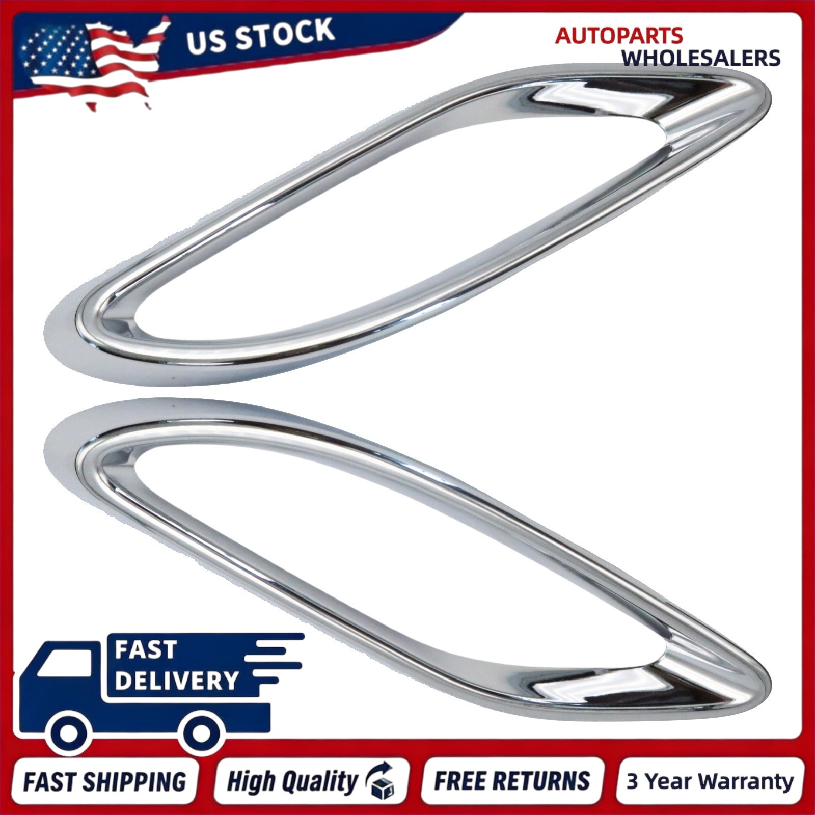 Right+Left Rear Bumper Cover Fit for Mercedes-Benz A220 E350 E400 E450 E53 AMG
