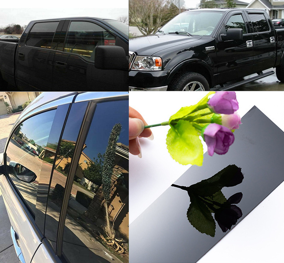 4PC Glossy Black Pillar Post For 2004-2014 Ford F-150 F150 Door Trim Cover Parts
