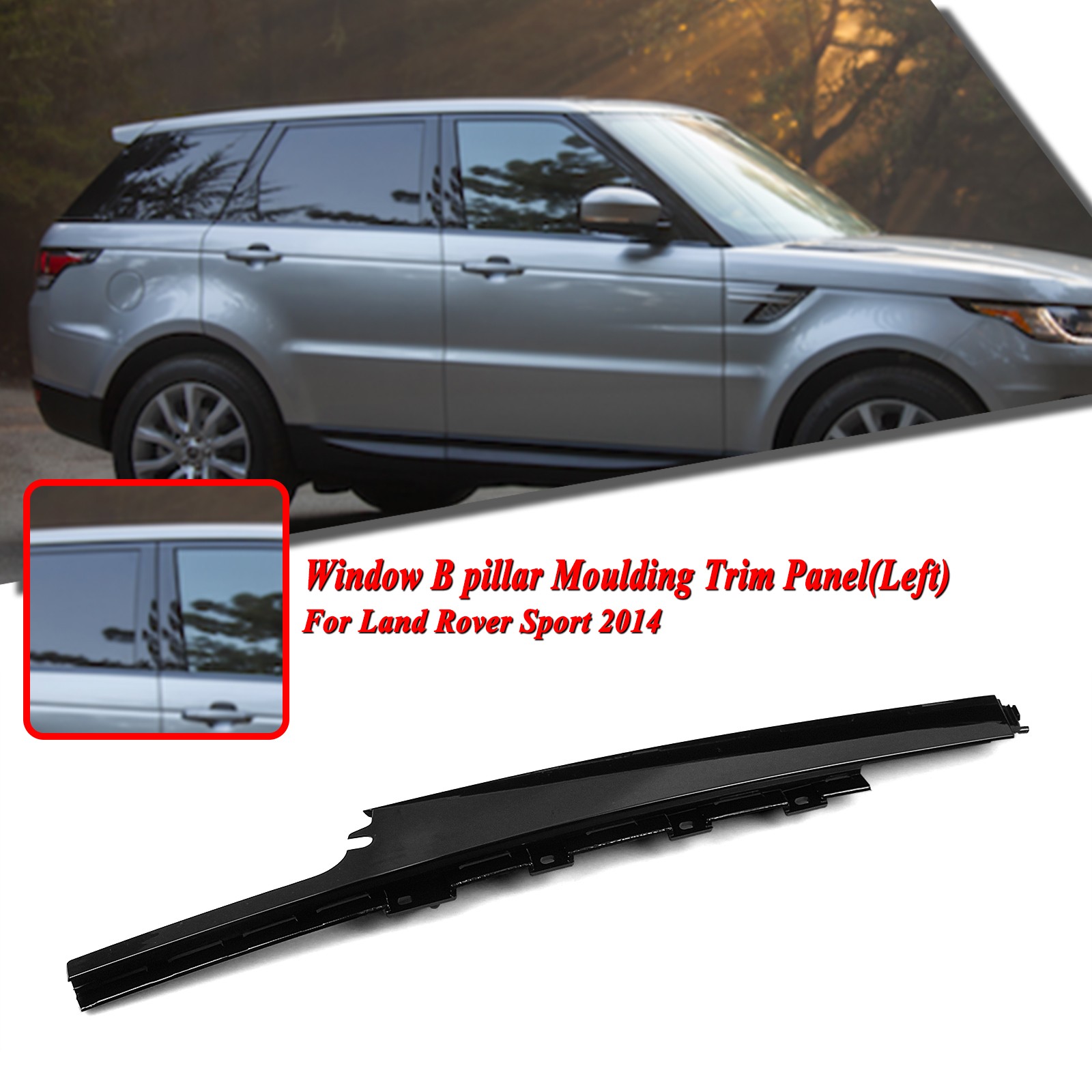 1pc B Pillar Moulding Panel Trim For Land Rover Range Rover Sport 2014-2022 2015