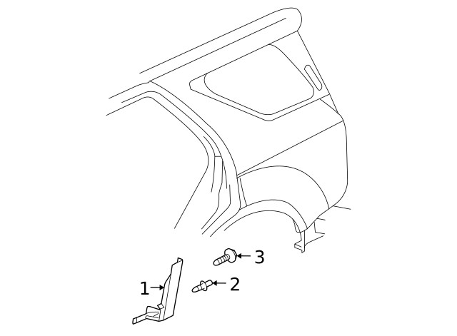 Genuine GM Driver Side Rocker Panel Rear Molding 88980508