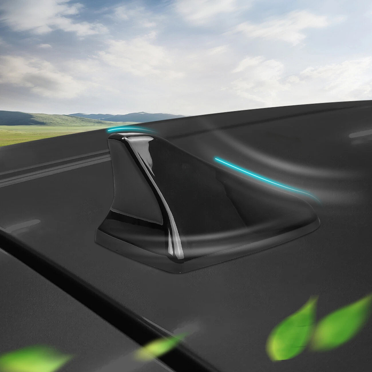 For Genesis Sedan G80 / Coupe Gloss Black Shark Fin Antenna AM/FM Aerial Cover