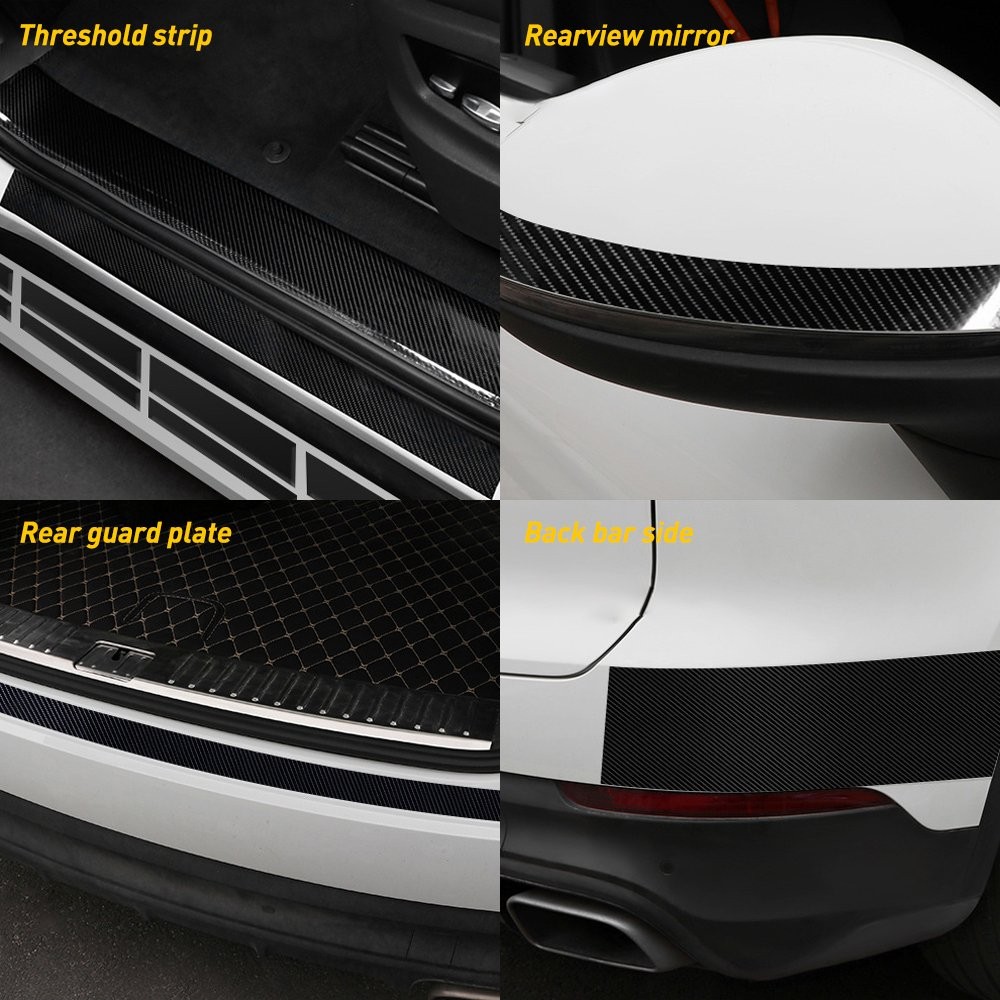 Car Door Protector Sill Scuff Cover Antiscratch Carbon Sticker Fiber 1IN*10FT