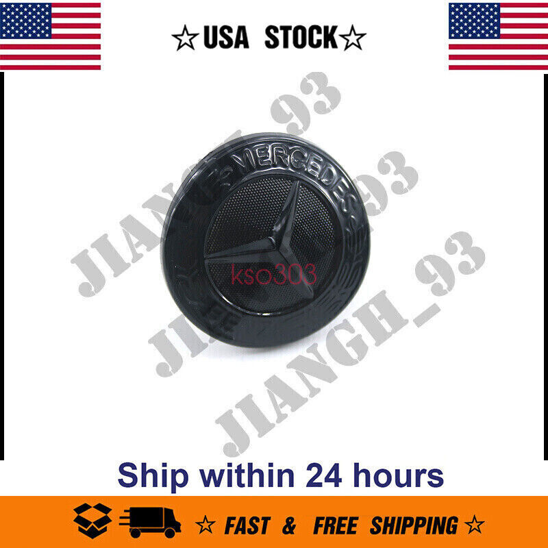 Genuine Gloss Black Front Grill Grille Badge Emblem For W221 W211 W212 OE