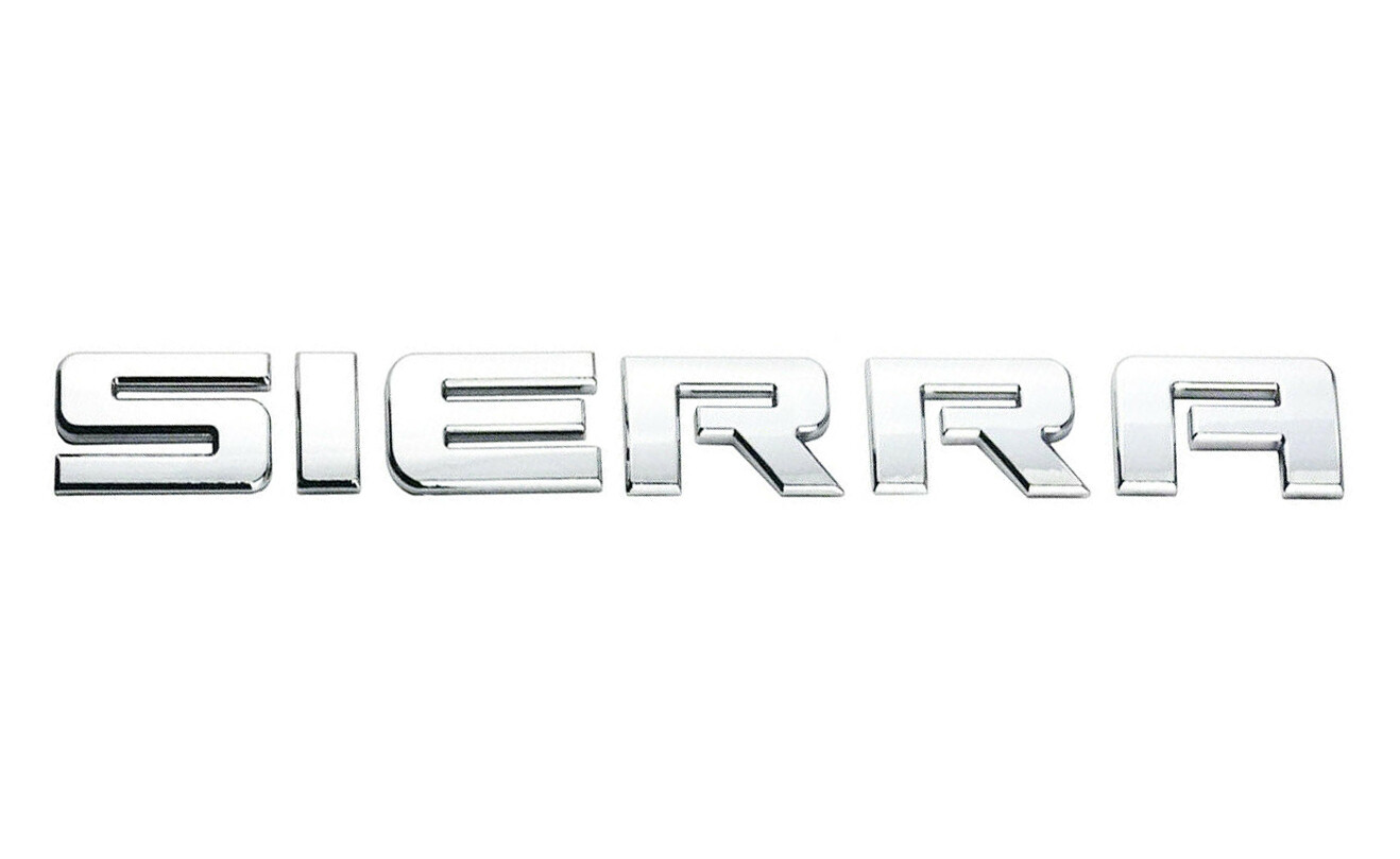 1x Chrome GMC Sierra Letter Emblem Badge Front Door/Rear Tailgate