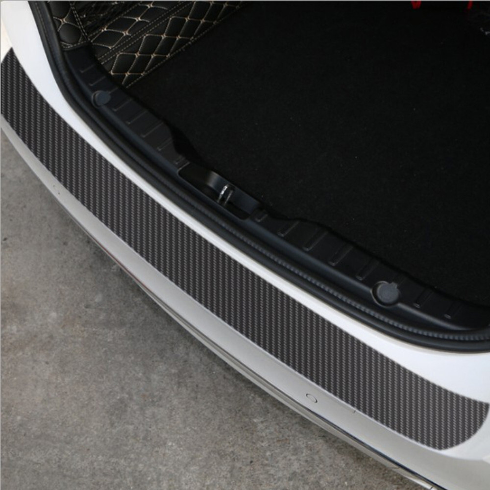 Car Rear Bumper Door Sill Scuff Plate Cover Strip Sticker Guard Protector Trim