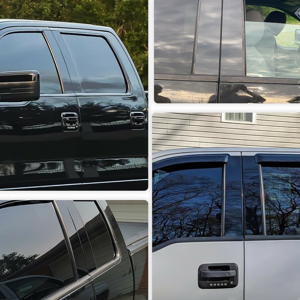 For 2004-2014 Ford F150 4 PCS Car Pillar Posts Trim Decorative Cover Accessories
