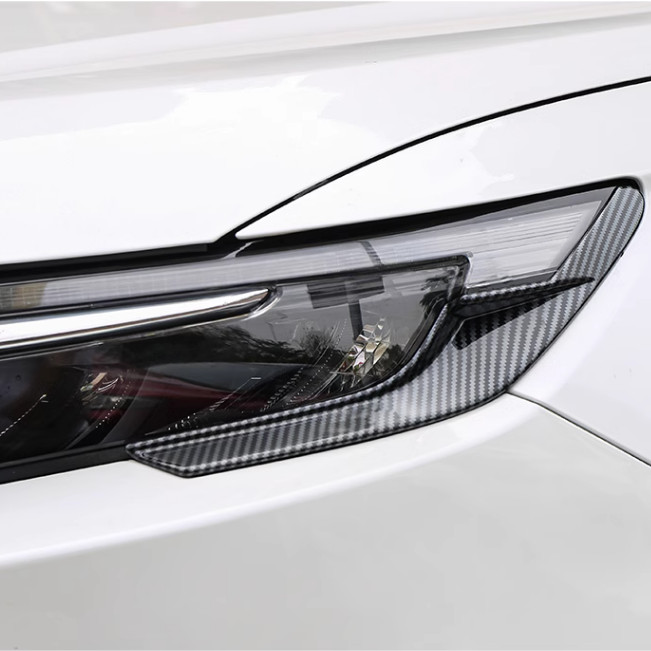 Carbon Fiber Front Headlight Lamp Strip Trim For 2023-2026 Honda CRV CR-V