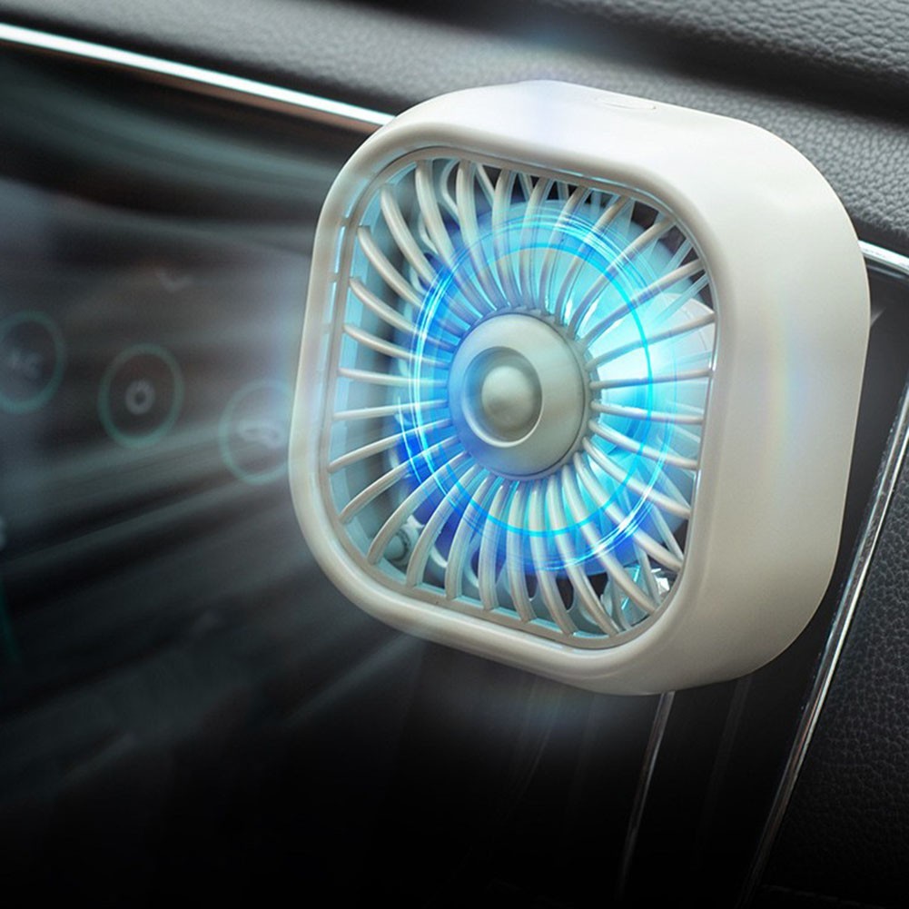 Car Air Vent Clip USB Fan with Quiet Operation and Adjustable 3 Speed Cooling