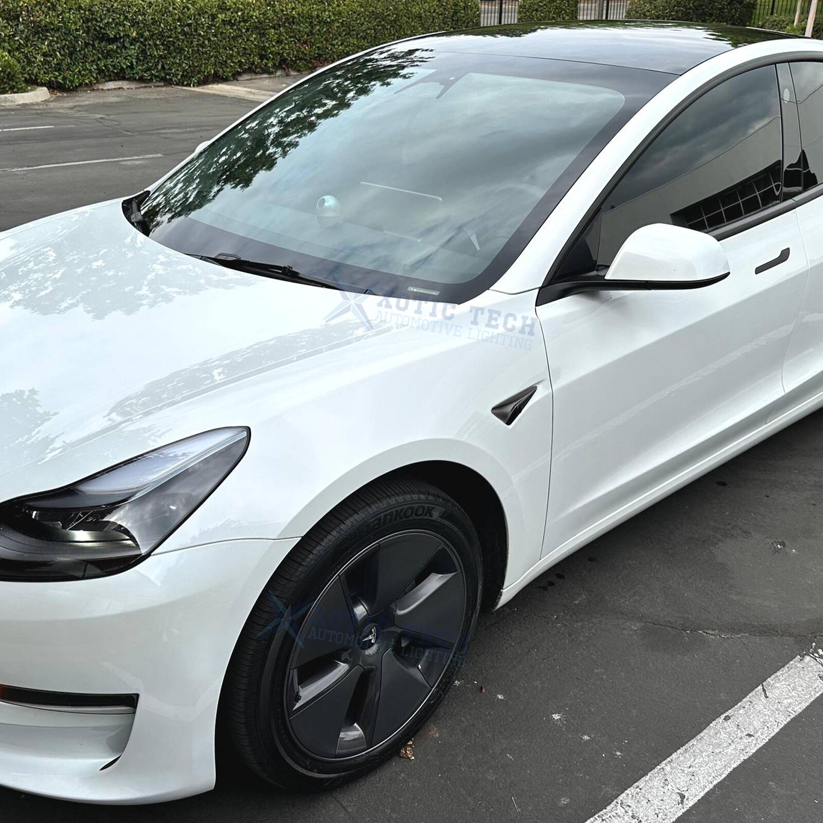 For Tesla 2024 HW4.0 Side Fender Camera Half Cover Matte Carbon Fiber Body Trim