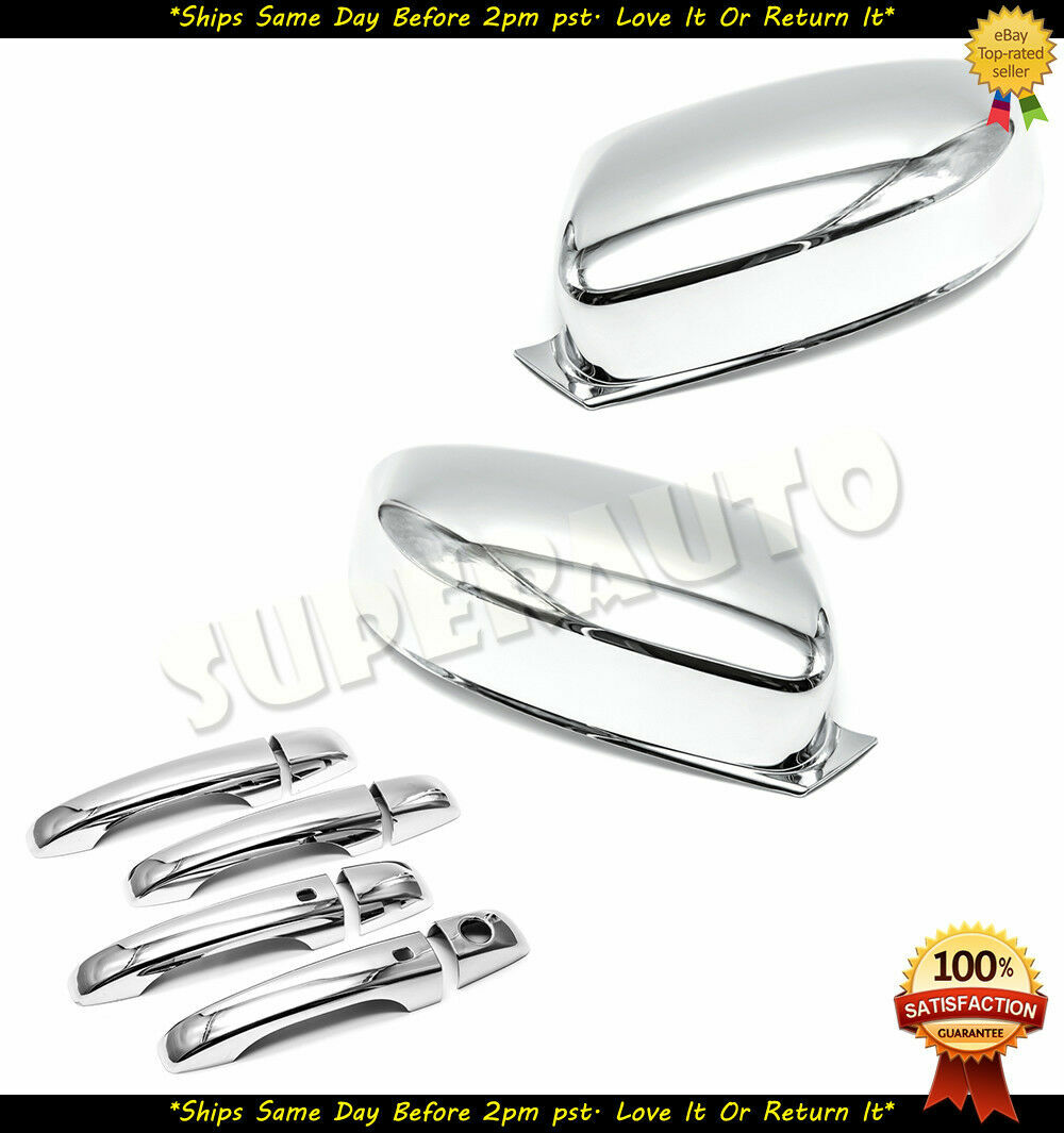 For 2011-2020 Chrysler 300/300C Chrome Mirror&Handles Covers Combo Trim Set Unit