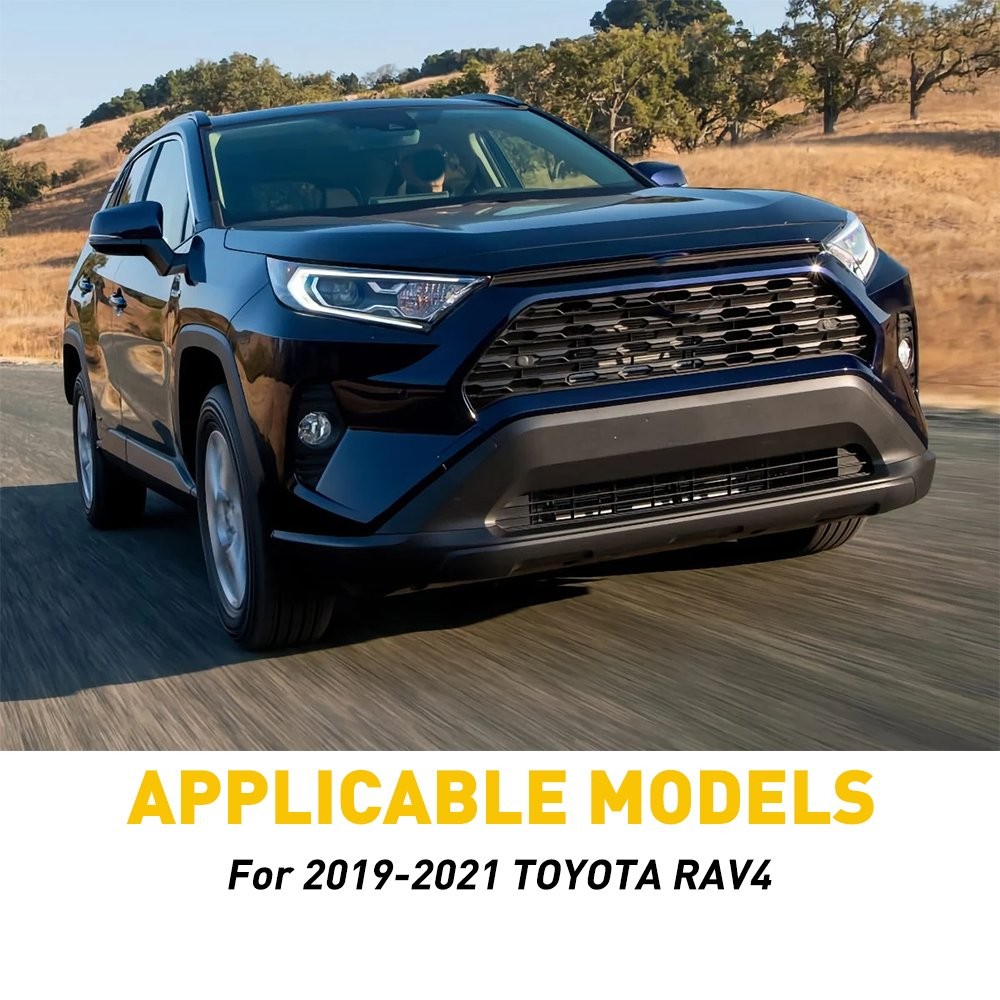 10PC Black Door Car Window Pillar Post Cover Trim For 2019-2021 TOYOTA RAV4 PC V