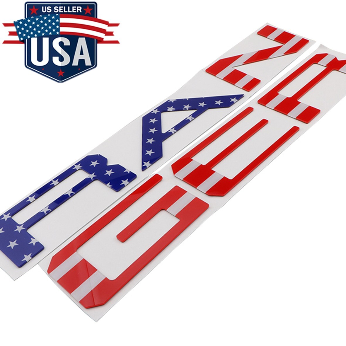 3D Raised US Flag Rear Tailgate Letter Emblem For Ranger 2019-2023 Insert Decal