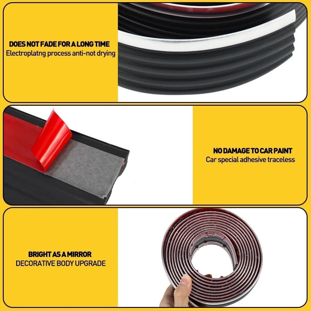 236″ 6M Body Side Molding Belt Exterior Protector Roll For Chevy GMC C1500 88-98