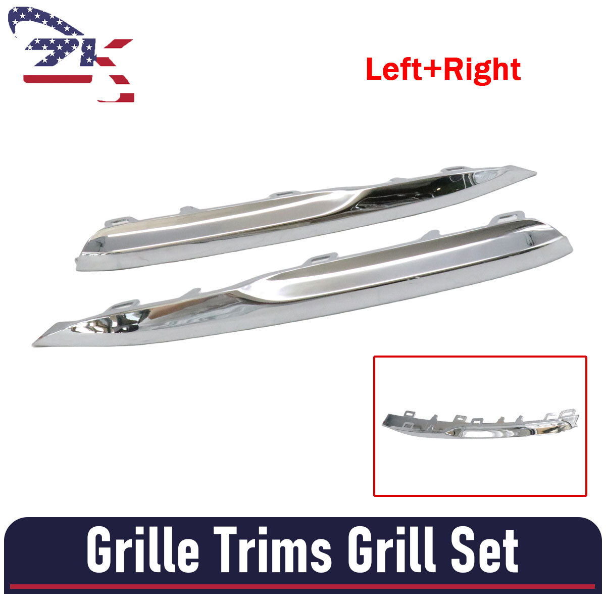 For BMW F30 320i 328d 330e 330i 340i Grille Trims Grill Set Driver & Passenger