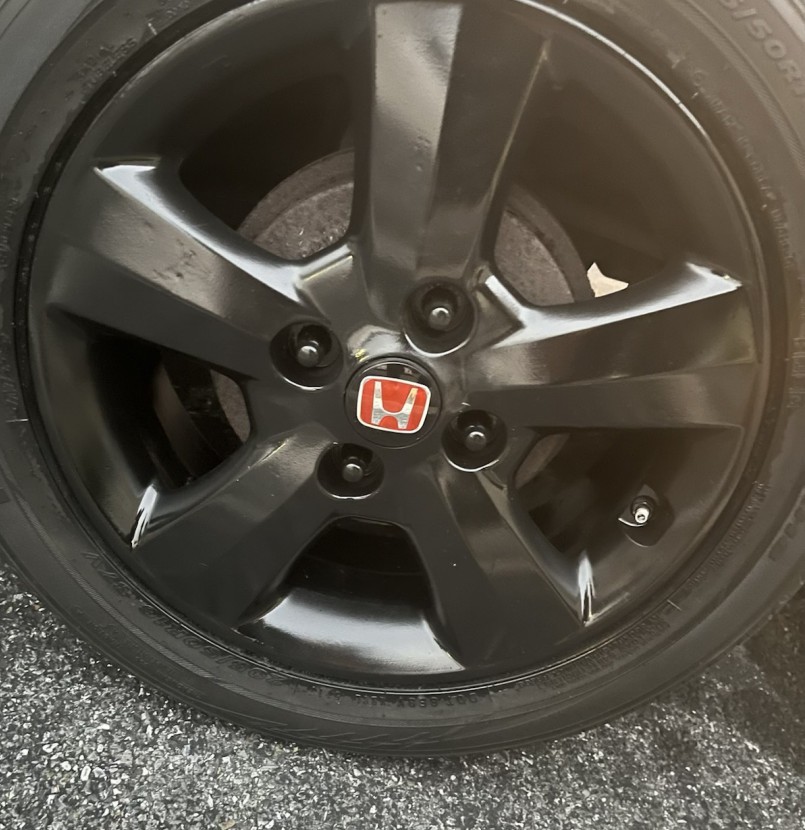 K1 for 58mm HONDA CIVIC FIT Set of 4 JDM Red H Wheel Caps Hubs Cover Cap