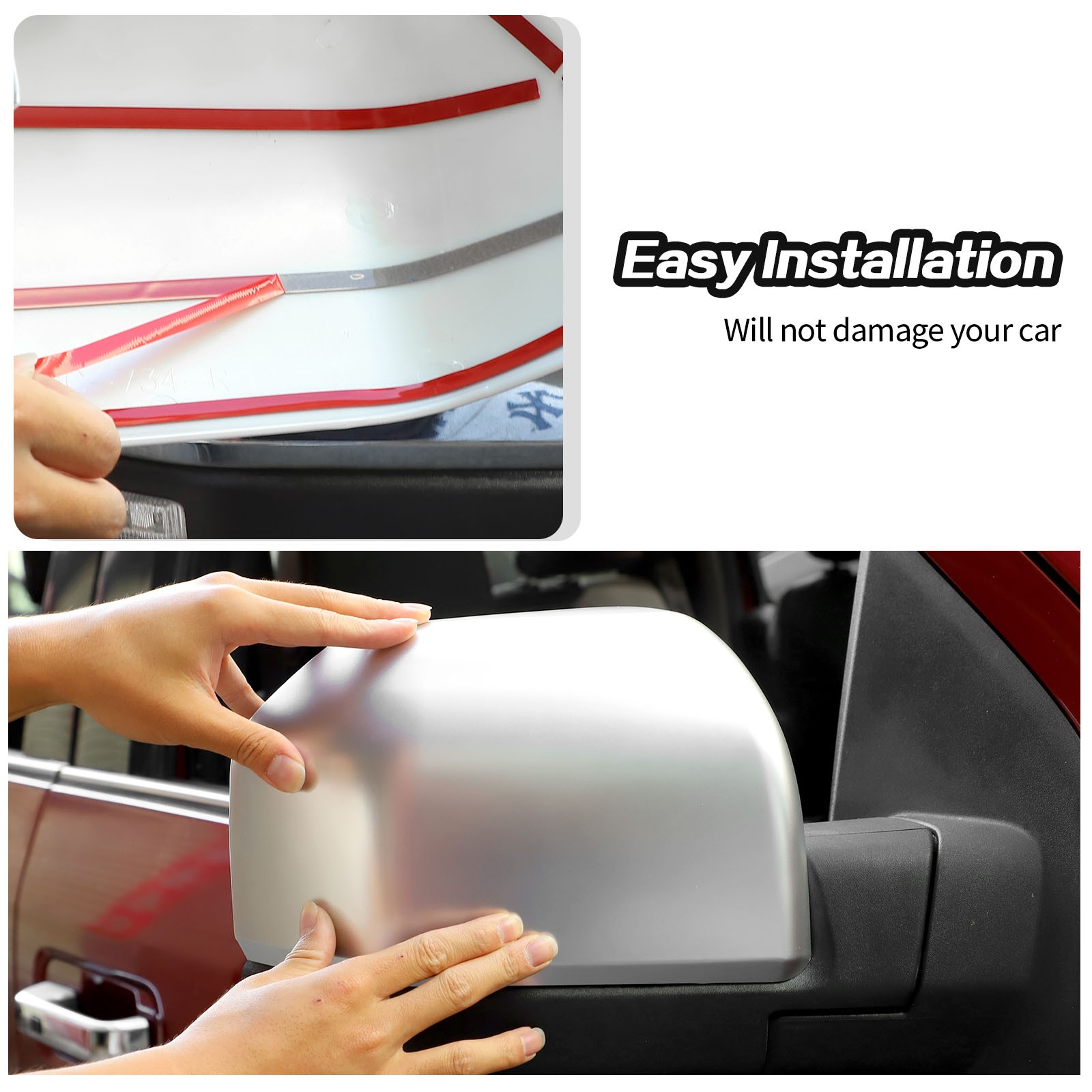 For 2015-2020 Ford F150 Truck Replacement Mirror Covers Cap Painted SILVER