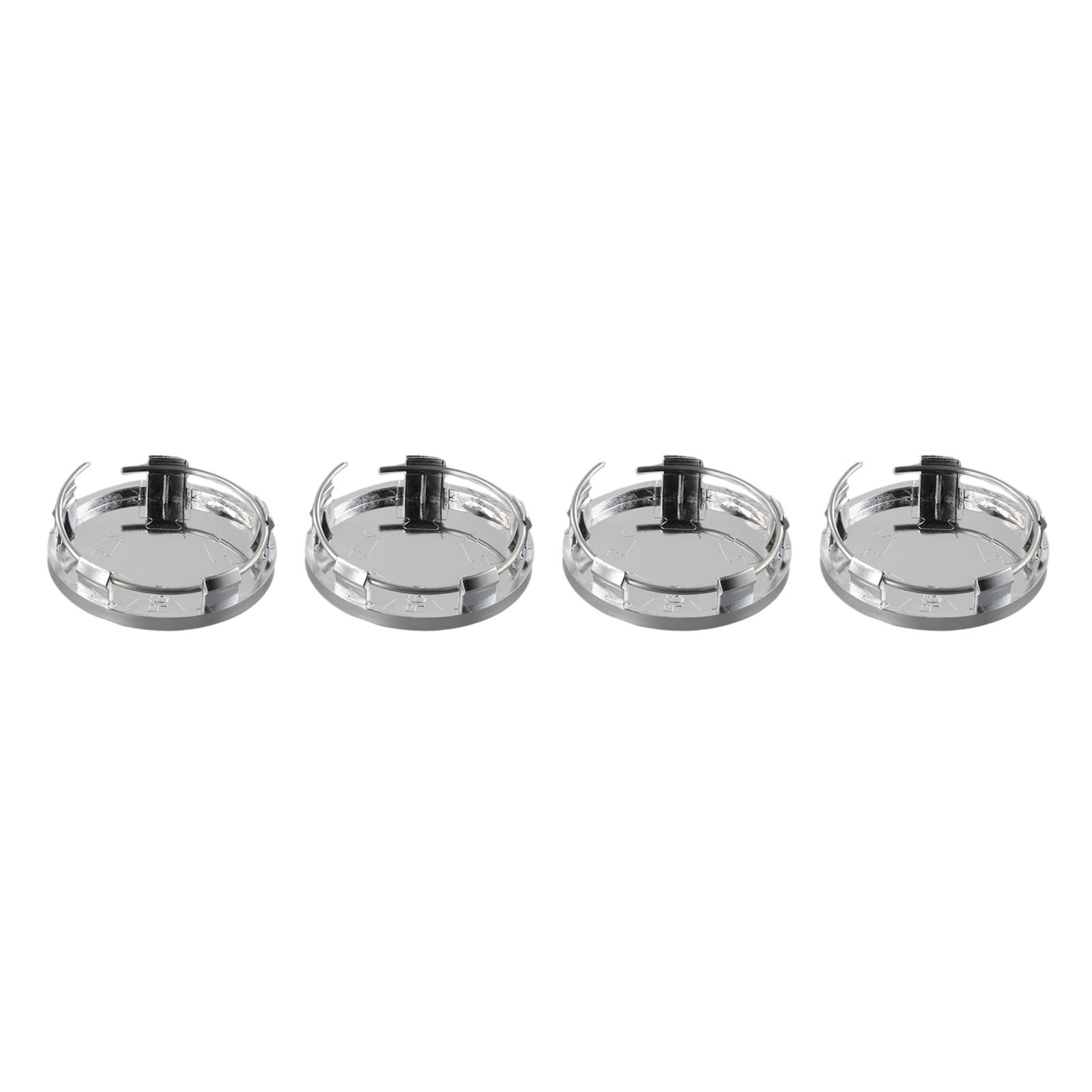 High Quality Material 4pcs Black and Silver Car Hub Center Covers (60mm)