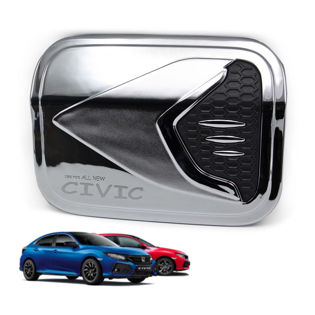 For New Honda Civic Fk 5 Doors 2017 18 Tank Fuel Oil Cap Cover Chrome Trim