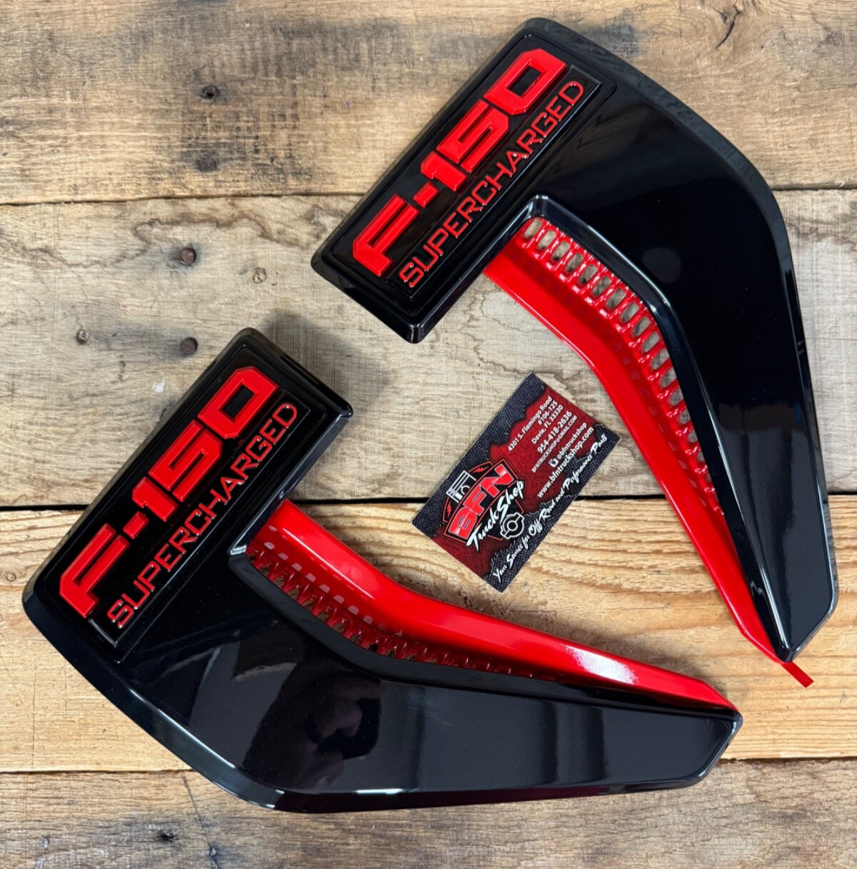 2021+ OEM Ford F-150 Custom SUPERCHARGED Fender Emblem Painted ANY OEM COLOR!