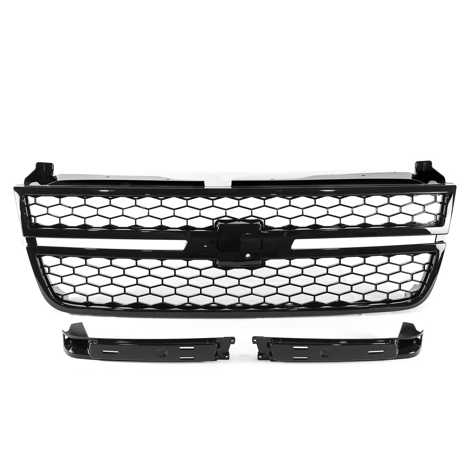 Front Grille Assembly Gloss Black For 2003-2007 Chevrolet Silverado 1500 2500