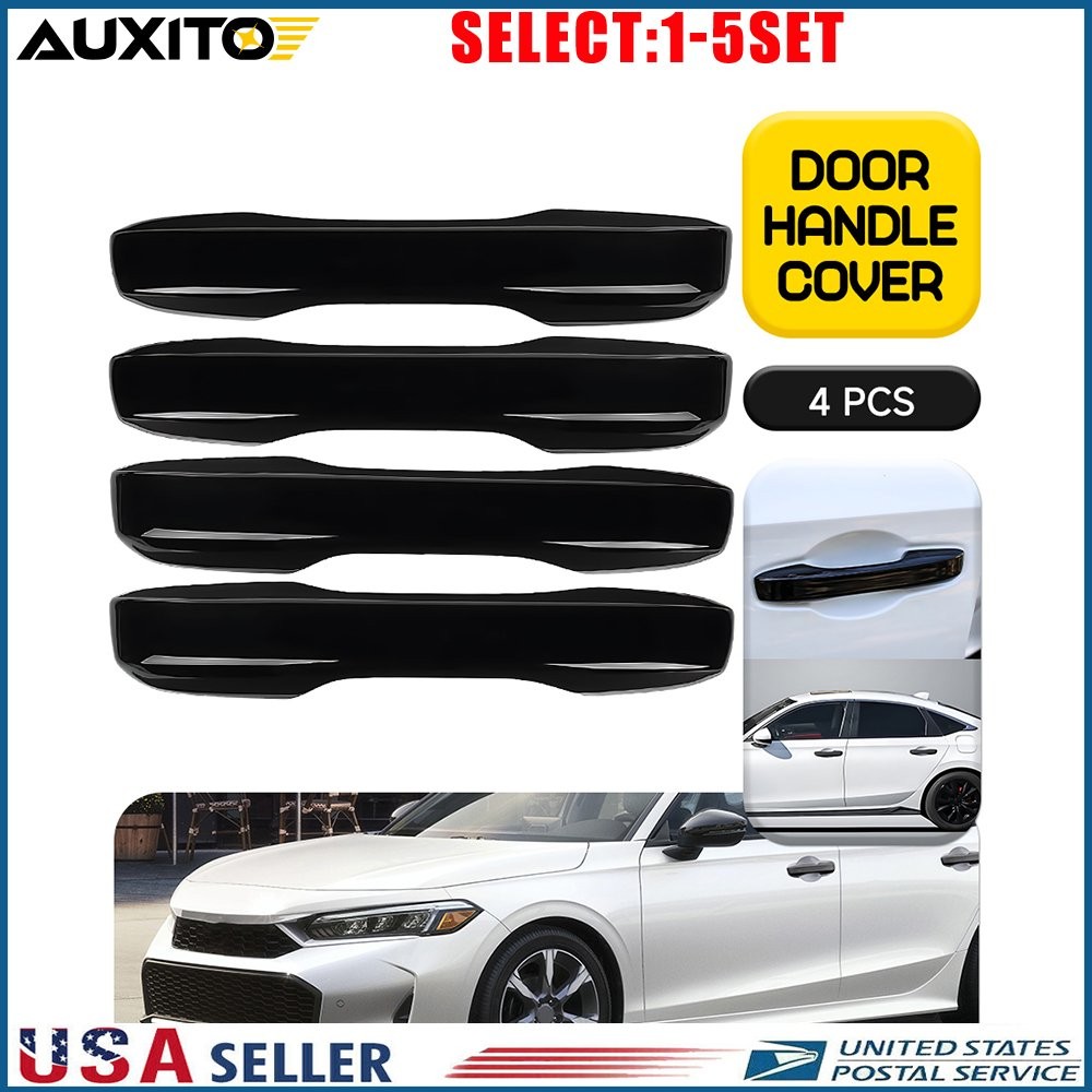Glossy Black Door Handle Cover for Honda Civic 11th Gen w/ Smart Keyhole 4-20X