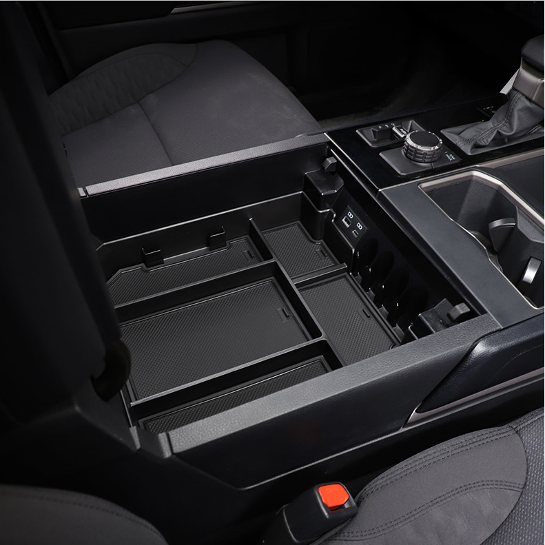 High Quality ABS Iner Armrest Central Storage Box Tray For Toyota Tundra 2022-24