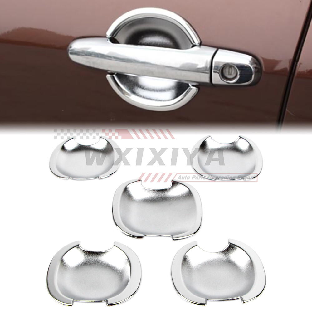 5Pcs Door Handle Bowl Cup Cover For Toyota Rav4 2006-2012 Side Cap Chrome Trim