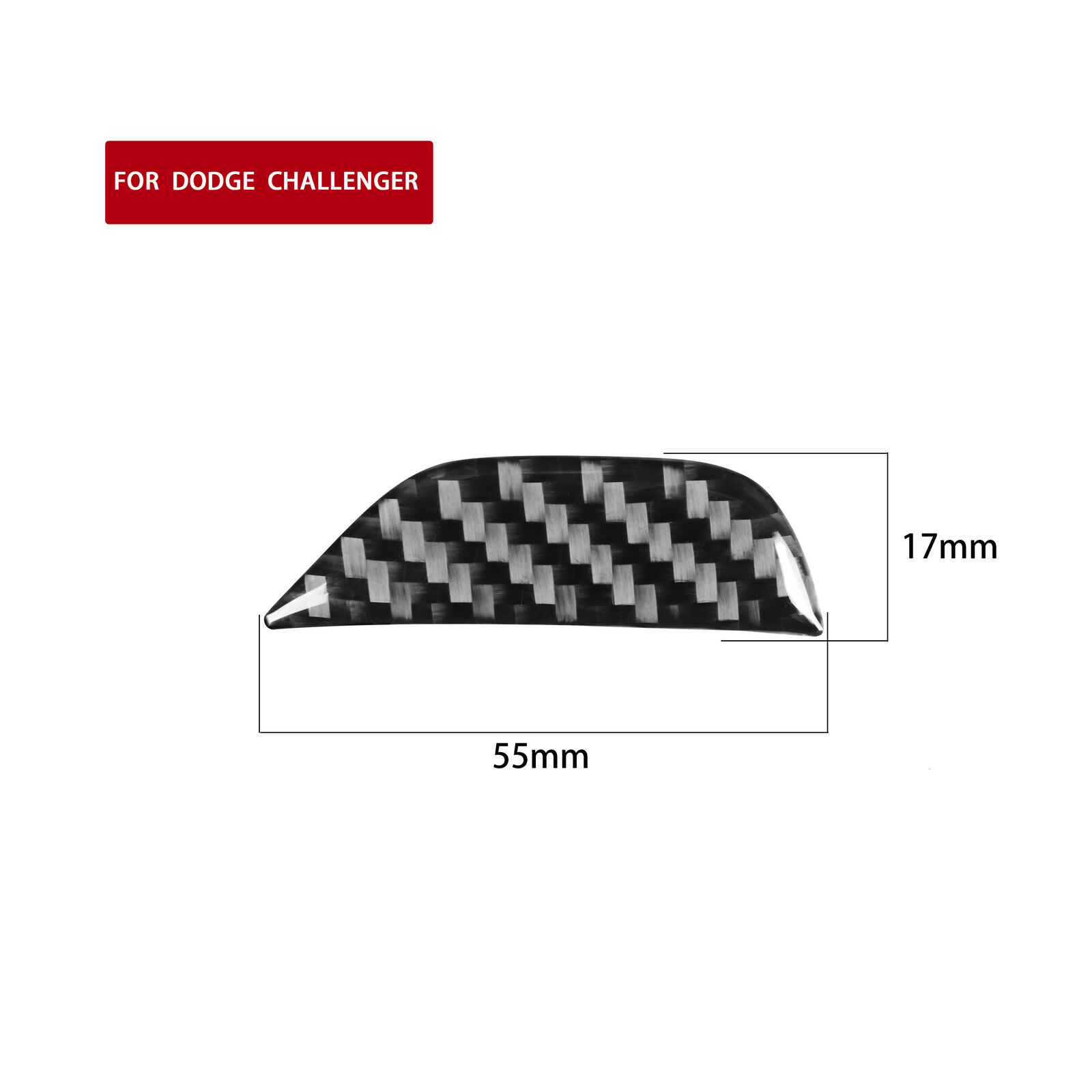 For Dodge Challenger Carbon Fiber Central Armrest Storage Button Cover Trim