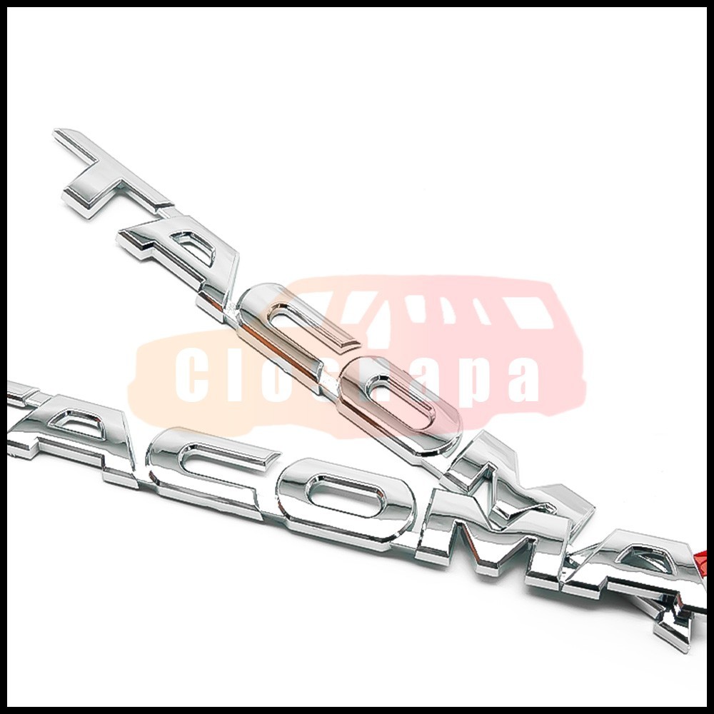 2pcs Chrome Letter Tacoma Side Door Emblem Badge Decoration For 2005-2015 TACOMA