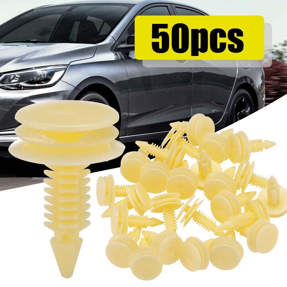50PCS Plastic Door Panel Retainer Trim Clips 8mm Hole For Chevrolet GMC S10 S15