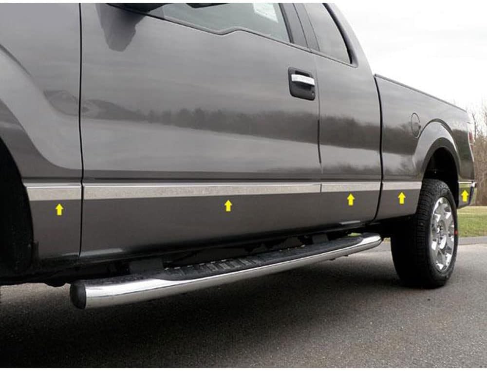 Luxury FX SS Side Molding Inserts for 2009-14 Ford F-150 Reg Cab 8′ Bed w/Flares