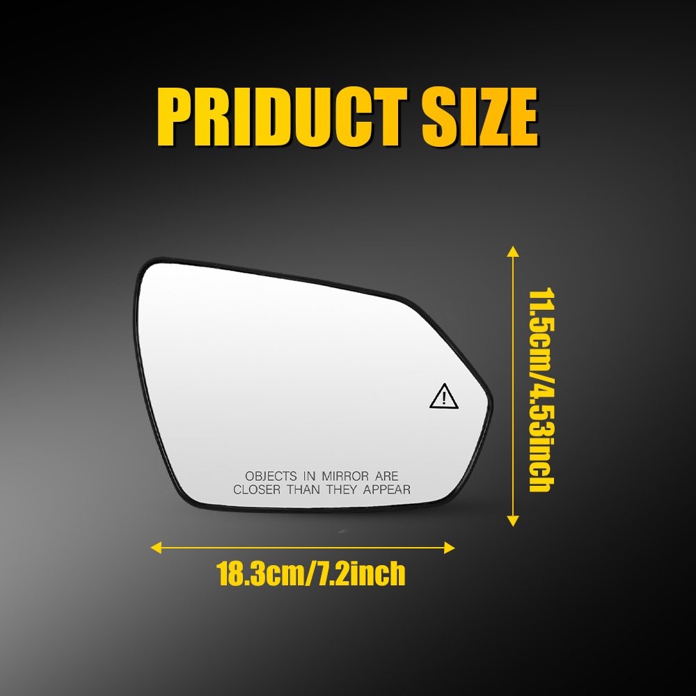 Mirror Glass Heated Blind Spot Detection Passenger for Hyundai Elantra 2021-2025