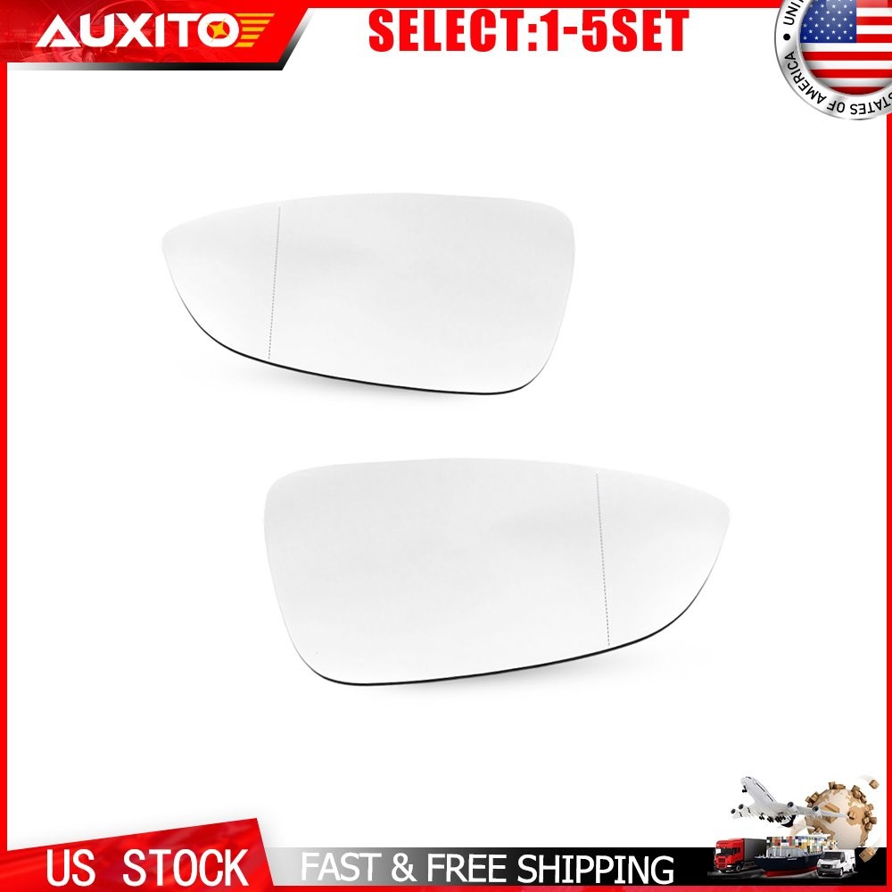 Mirror Glass Right Left Side Heated Blind Spot for Volkswagen CC 2009-2016 2-10X