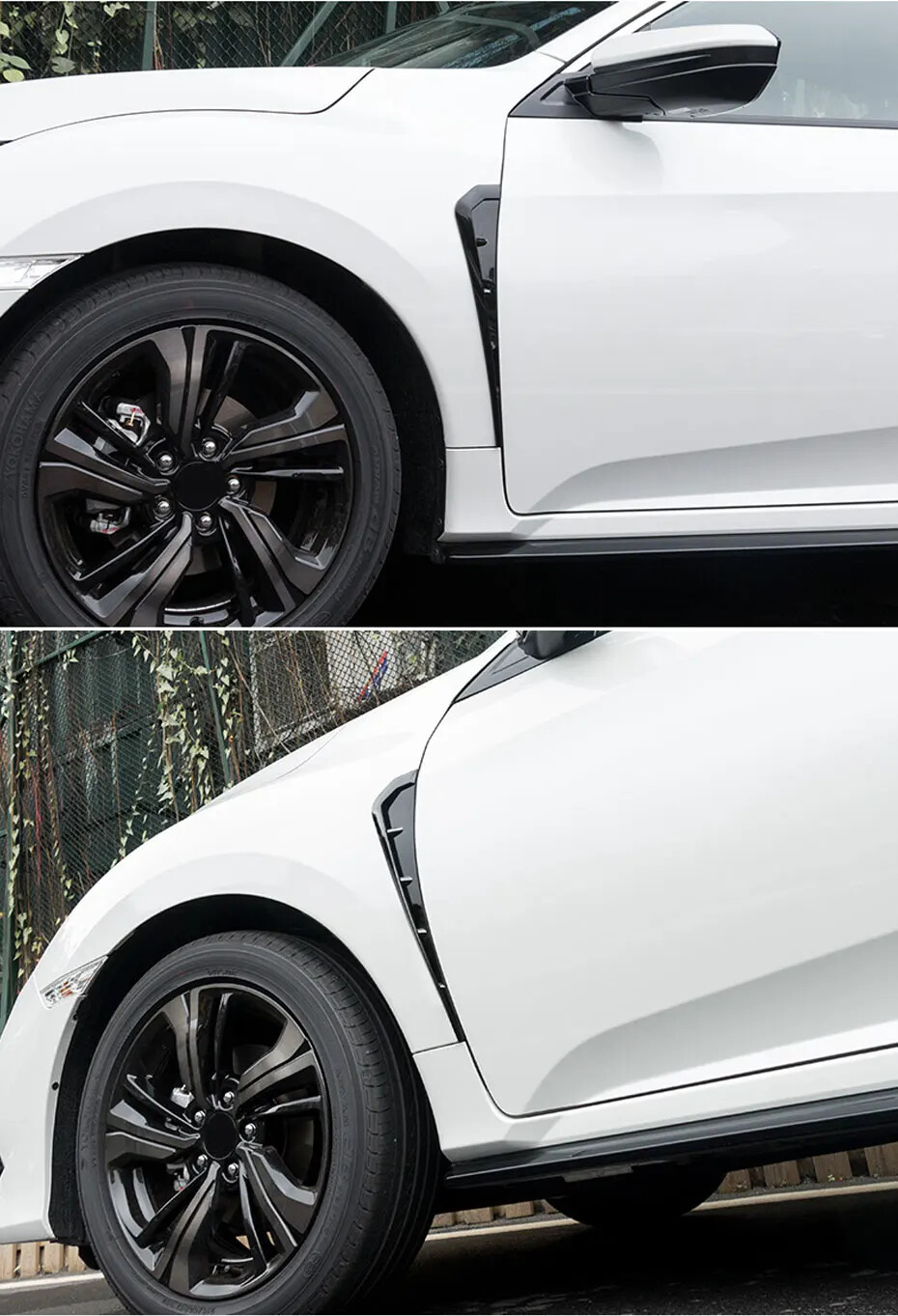 Fender Spoiler Knife Side Gills Universal Air Vent Decorative Side Wing Stickers