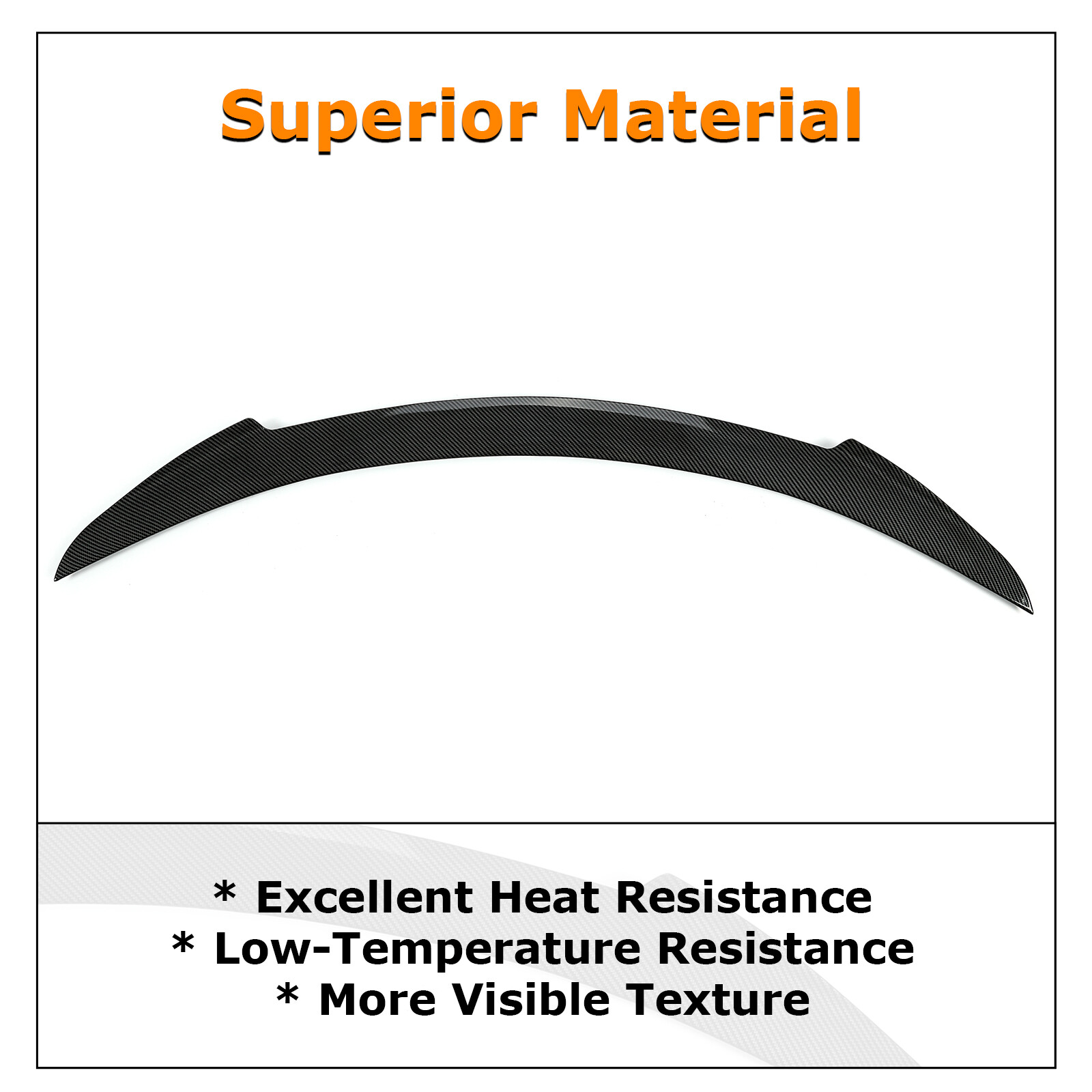 For Tesla Model S 2012-2021 Carbon Fiber Style Rear Trunk Lid Spoiler Wing ABS