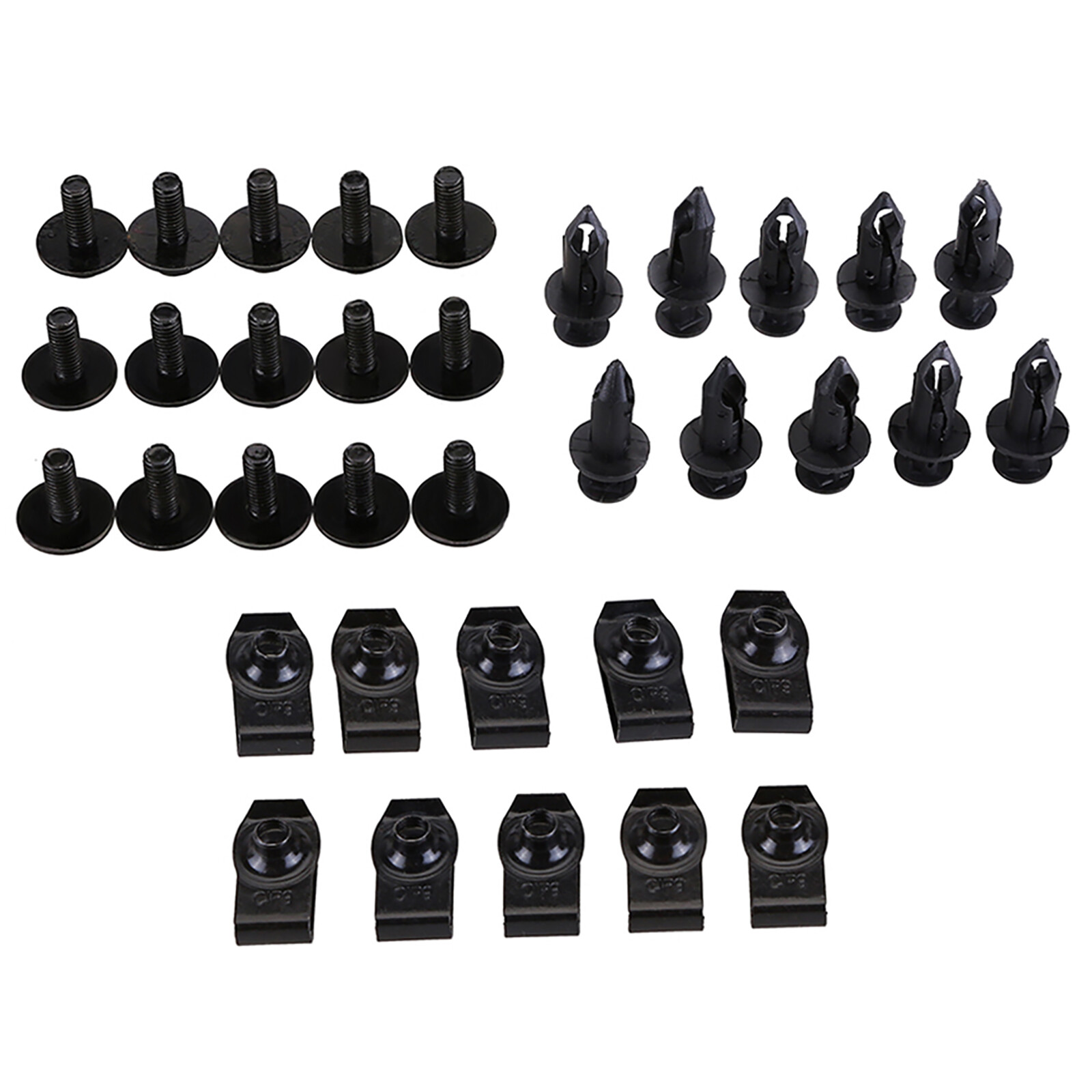Car Body Bolts & U-nut Clips M6 Engine Cover Undertray Splash Shield Guard Set