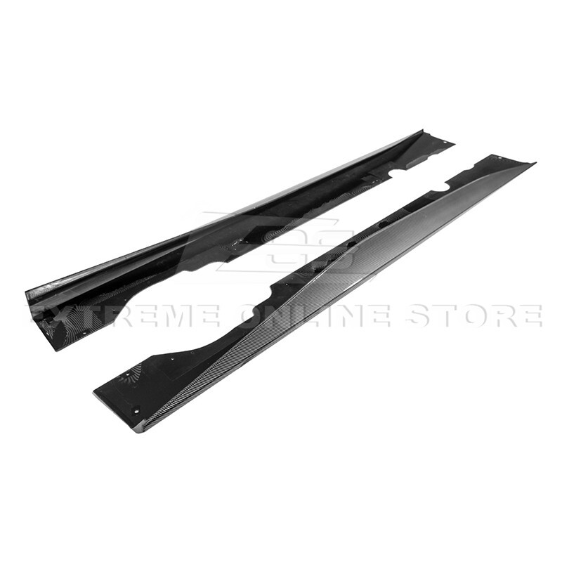 EOS Performance HYDRO-DIPPED CARBON FIBER Side Skirt Extension 20-Up Corvette C8